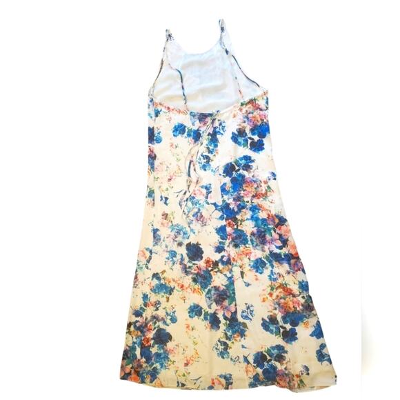 EUC Revolve Lovers + Friends White Multicolored Floral Halter Maxi Dress Sz M - Picture 10 of 12